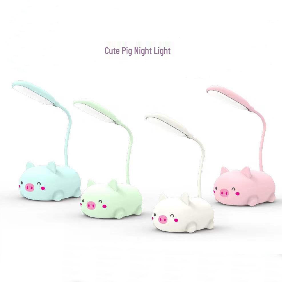 Creative Cartoon LED Foldable Table Lamp - USB Rechargeable Eye-Protecting Book Light