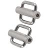 2Pcs Slide Buckle 316 Stainless Steel Rectangle   Knurled Roller Belt Buckles
