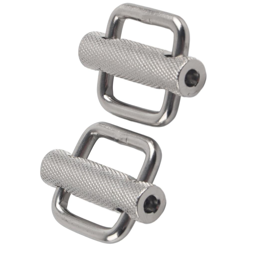 2Pcs Slide Buckle 316 Stainless Steel Rectangle Knurled Roller Belt Buckles