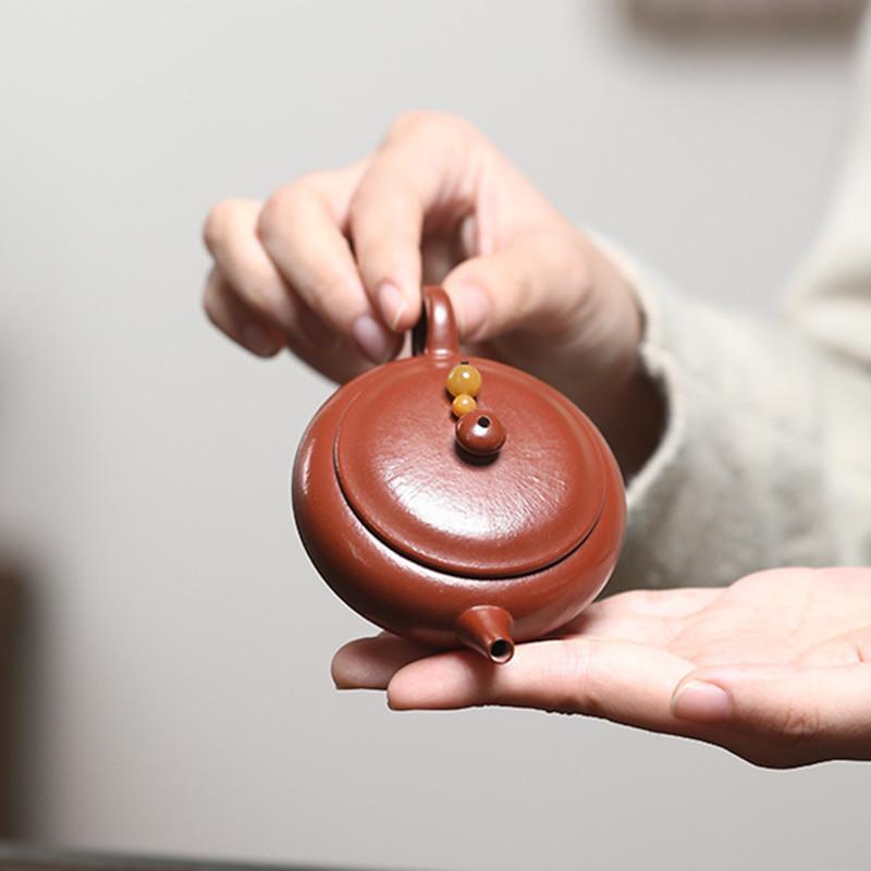 Chinese Yixing Handmade Purple Clay Teapot Raw Ore Zhu Mud Tea Pot Small Capacity Beauty Kettle Tradition Zisha Teaware 80ml
