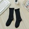 5 Pairs of Medium Length Pure Cotton Socks That Are Versatile for Women In Autumn and Winter