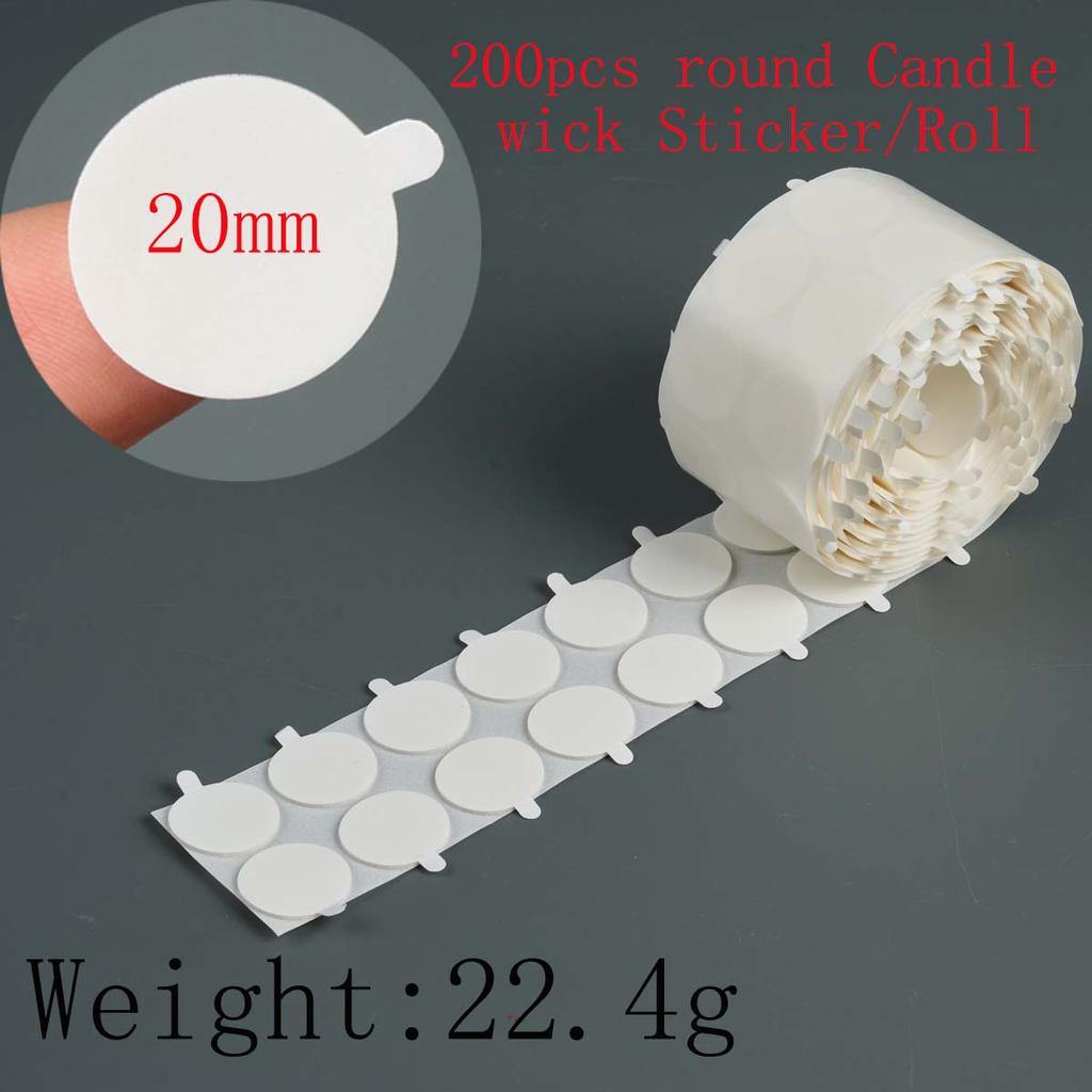15mm/20mm Candle Wick Stickers White Adhesive Heat Resistance Foam Double-sided Tape DIY Aromath Wax Craft Making Kits Supplie