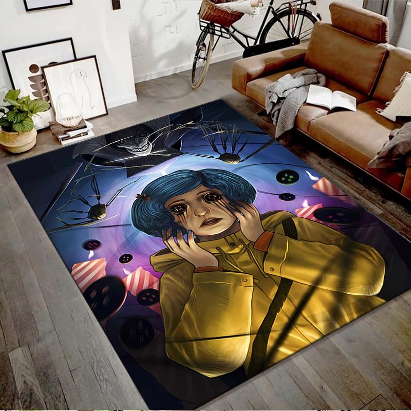 1pc Coraline (7) Design Printed Area Rug Carpet for Bedroom Living Room Home Decor Rugs Mat Non Slip Mat Rug for Bedside