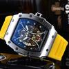 ZIDO Casual Men's Barrel Quartz Skeleton Watch - Luminous & Waterproof