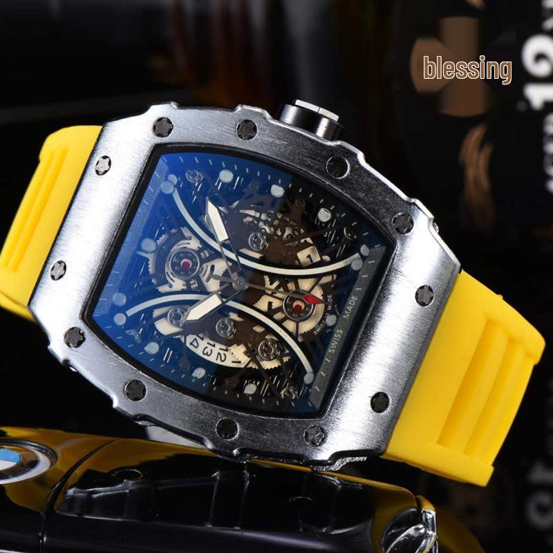 ZIDO Casual Men's Barrel Quartz Skeleton Watch - Luminous & Waterproof