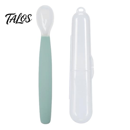 Baby Shower Gift for Infants Silicone Feeding Spoon, Soft Non Slip Training Utensil, Easy BPA Free Utensils Cleaning Complementary Spoon And Toddlers