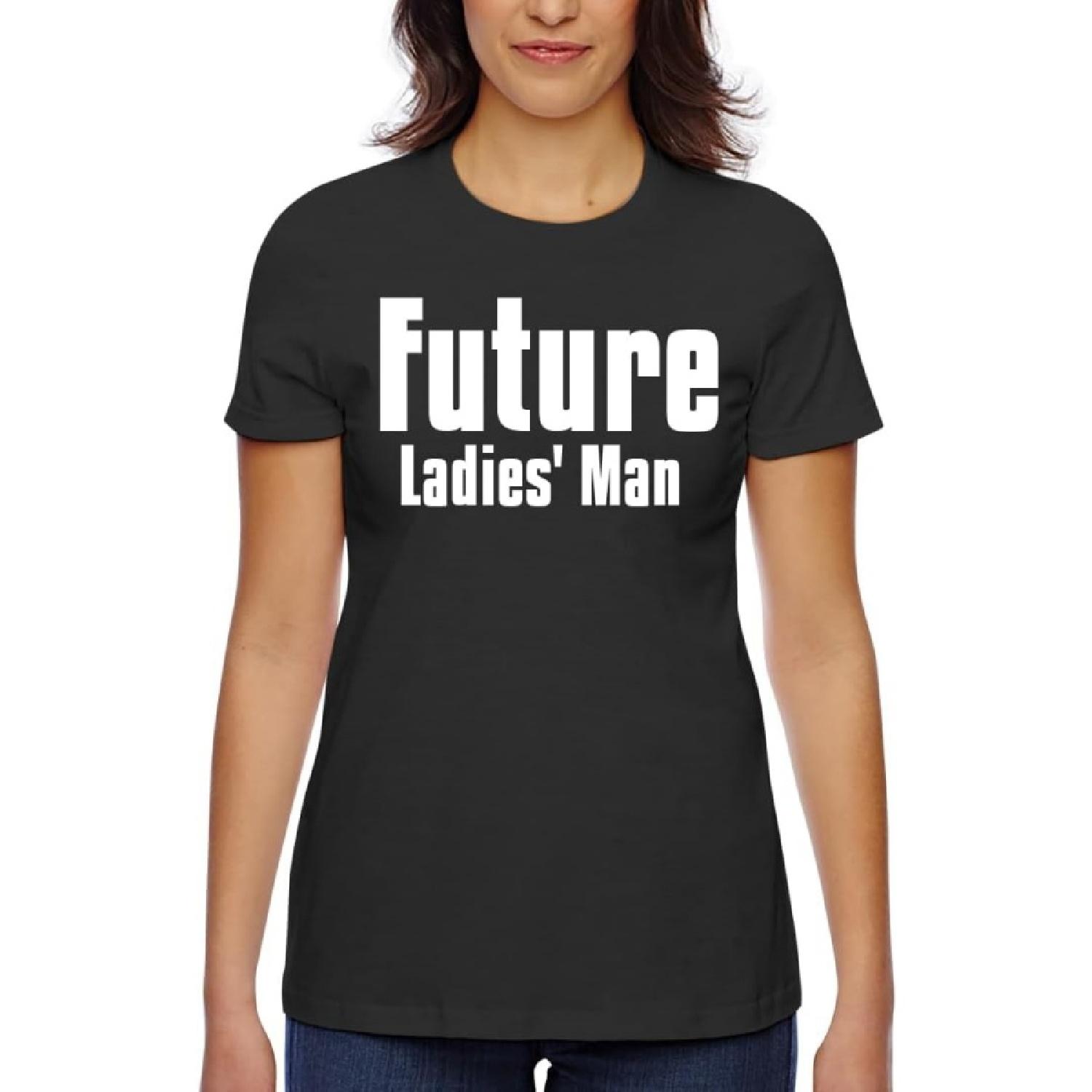 

Future Ladies Man - Women s Classic Fit Soft Cotton T-Shirt – Comfy Everyday Misses Tee CP05 Black XXXXXL різнокольоровий