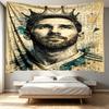 Football Player Print Tapestry - Portable Wall Decor Cloth, for Home, Dorm, Travel, Bedroom, Living Room - Ideal Birthday Housewarming Gift