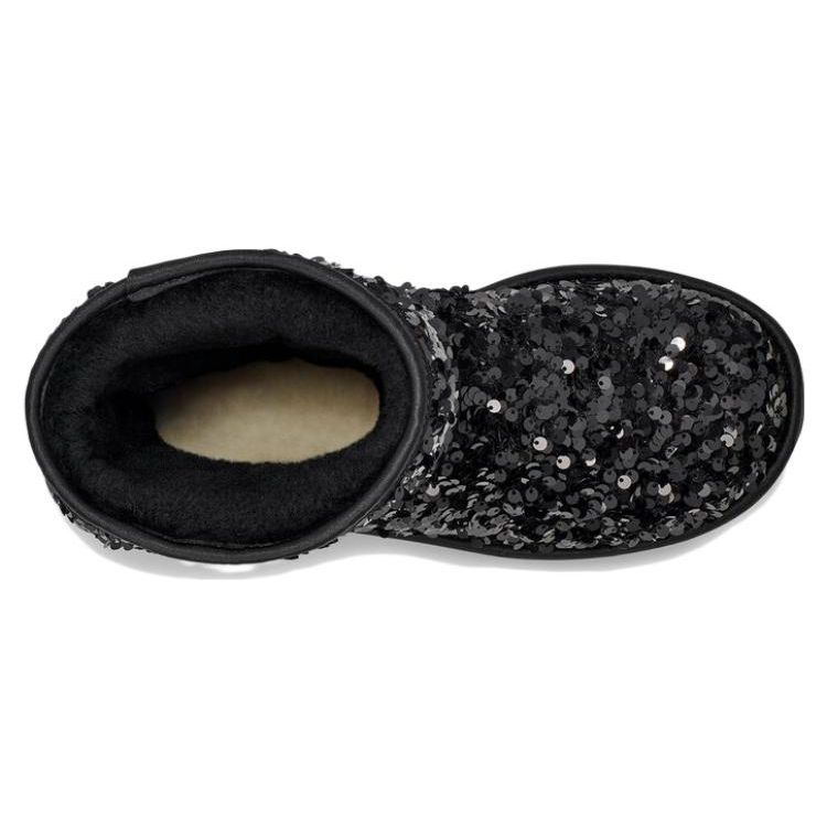 UGG Adidași Clasici Scurți cu Paiete Groase - Negru pentru Femei 1130650-BLK