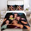 Custom Name Girl Group Fashion Portrait Print 3Pcs Bedding Set,Duvet Cover with 2 Bedro,Pillowcase Home Birthday Gift