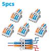 5/10pcs Wire Connectors 2 To 4 Compact Quick Connectors For Wires Pole Wire Nut Connector Terminal For 28-12 AWG