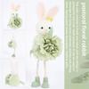Easter Bunny Decor Cute Rabbit With Flower Hanging Ornaments For Tabletop Mantel Holiday Home Party Table Decorations Gift