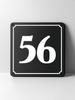 Metal House Number Sign, Black White Contrast, Outdoor Wall Decor for Home Street