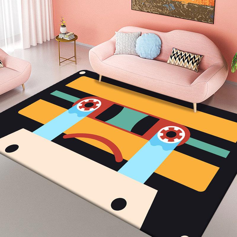 Cartoon kazetový koberec Obývací pokoj Ložnice Koberec Podložka Květinový Neklouzavý Koberec Home Decor Area
