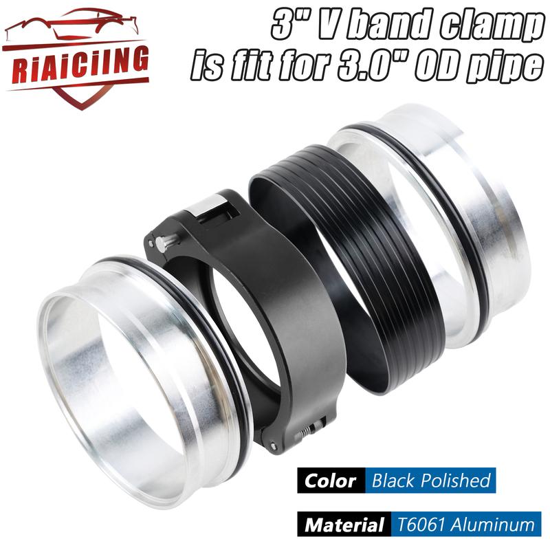 High Quality New Design Black 2/2.5/3.0/3.5/4 Inch O.D. Tubing HD Pinless Clamp Assembly 32516 Aluminum