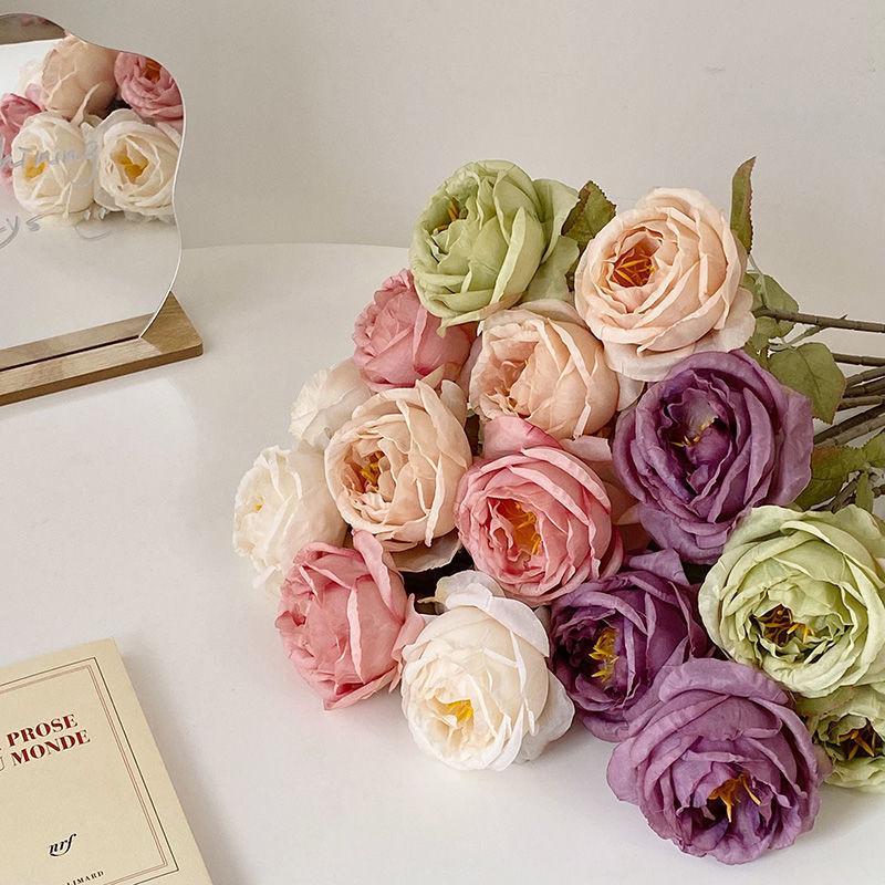 Style French Faux Silk Roses For Wedding Decor Photography Props Styling Home