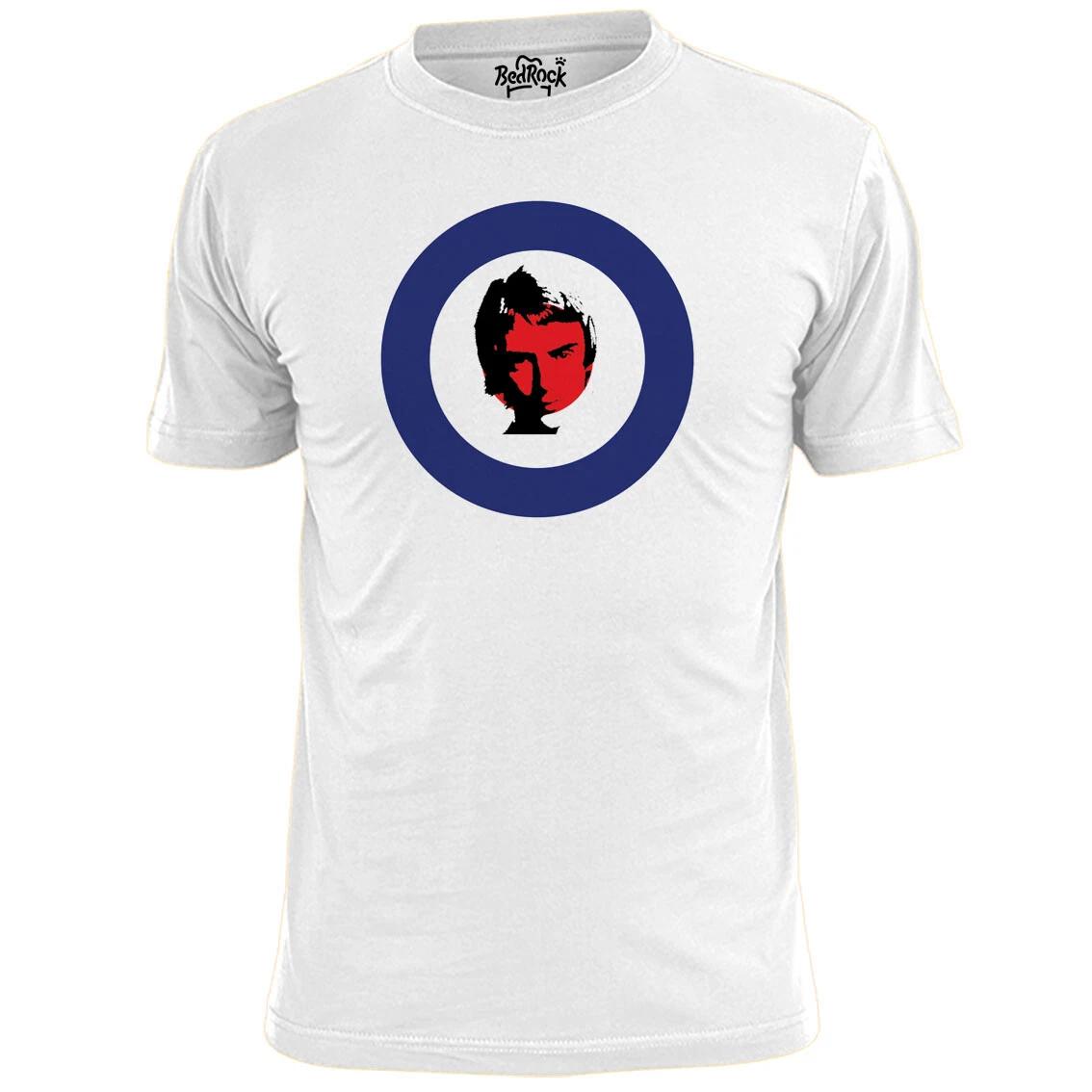 Mens Weller Target T shirt Vespa Lambretta Mod Jam L