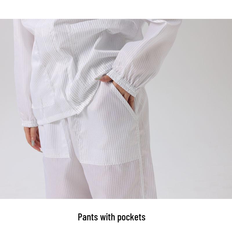 Men's Dustproof Antistatic Hooded Work Suit for Spray Paint - White/Blue