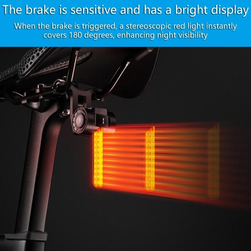 Smarted Rear Bike Light Rechargeable Waterproofed Bicycles Rear Cycle Light for Saddles and Seatpost