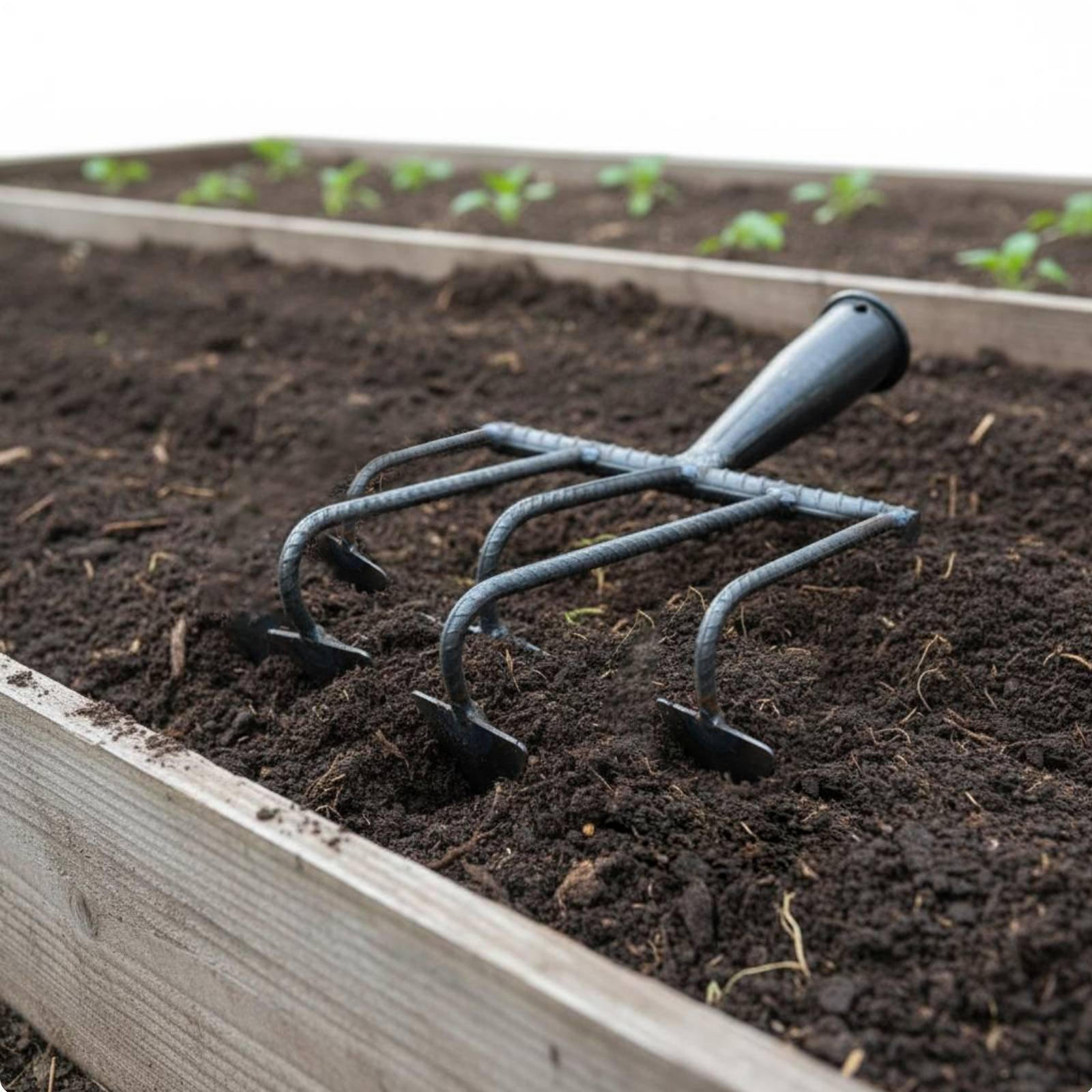 Ditching Hoe Multifunctional Hand Cultivator Steel Furrowing Rake for Gardeners, Farmers,
