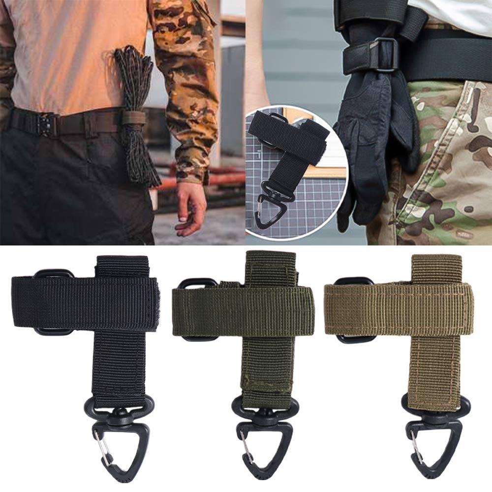 Adjustable Quick Release Gloves Hook Rotatable-hanging Head Webbing Gloves Hook  Backpack