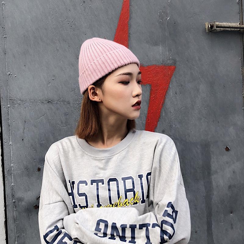 

Hip-hop street yuppie style knitted melon fur hat children s autumn and winter cold hat hip-hop hat thermal cover wool hat M（56-58cm） жовтий