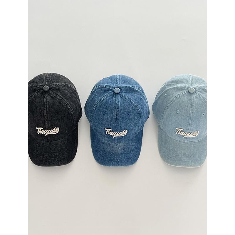 Baseball cap women's four seasons versatile heavy industry washed old embroidery cap deep top big head circumference hat men show small face