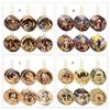 12pcs Wood Pendant Christmas Tree Ornament Set Hanging Decoration with Detailed Craftsmanship Religious Accessories