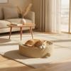 Wear-Resistant Cat Scratching Lounge | Scratcher with Toy Ball, Oval, for