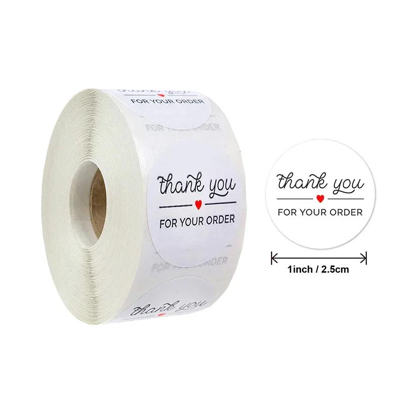 500 pezzi/rotolo 1 pollice Adesivi Grazie Adesivi Sigillo per Dolci Torte Biscotti Cartoni Animati Adesivi Ricompensa Bambini Fiori Matrimonio