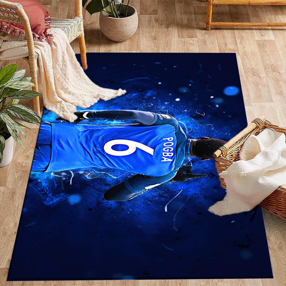 Paul Pogba Action Floor Mat Perfect for Kitchen Dormitory Living Rooms Playrooms Antislip Carpet Anime Office Decor