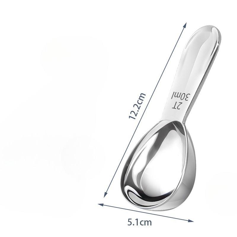 1pc Coffee Measuring Spoon Thickened Food Seasoning Spoon Graduated Milk Powder Tea Leaves Scoop Baking Kitchen Utensil