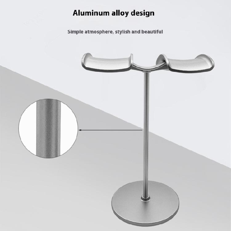 Versatilitys Aluminum Headphone Stands for Gaming Desk Detachable Double Mounts and NonSlip Base for Secure Placement