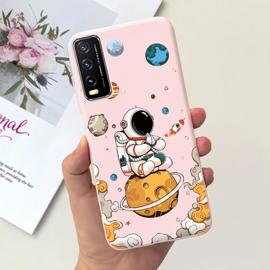 For Vivo V2027 Vivo V2028 Phone Case Space Man Moon Night Cartoon Soft Silicone Bumper Funda For Vivo Y11s Y12s Y20 Y20i Y20s