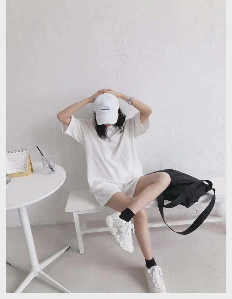 2025 Women's Fashion: Short-Sleeve T-Shirt & High-Waist Shorts Two-Piece Set