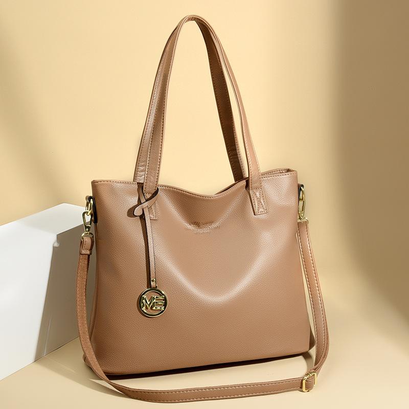 Fashionable and Retro Large-capacity Tote Bag, Mom's Bag, High-end Commuter Single-shoulder Crossbody Bag