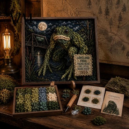 Zestaw do Artystycznego Wciskania Tkanin 3D DIY, Kreatywny Zestaw Rękodzieła, Projekty Leśne Fantasy Zwierzęta Zestaw do Prasowania dla Dorosłych Początkujących,