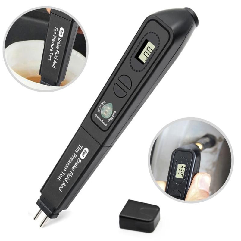 Strong Ergonomic Brake Fluid & Tire Pressure Tester Small & Lightweight for Professional Repair Man & DIY Enthusiasts