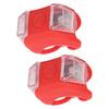 2pcs LED Bicycle Light Front Tail Safety Warning Colorful Lamp 3 Lighting Modes Waterproof Cycling EquipmentRed