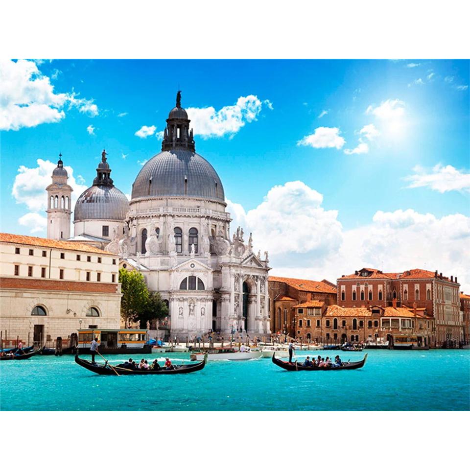 

5D DIY алмазная живопись пейзаж замок полный круглый горный хрусталь вышивка крестиком комплект мозаика картина украшение дома подарок Full Round 20x30CM