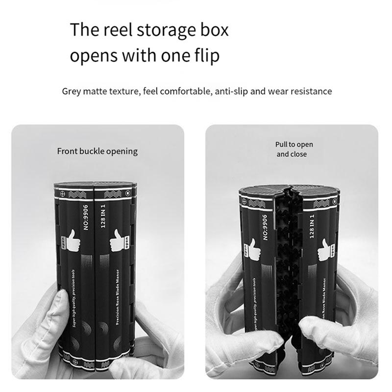 The New 128-In-1 Screwdriver Set Household Disassembly Maintenance Tool Cylinder Portable Plum Hexagonal Special-Shaped Set Easy