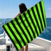 Lime Zebra  Beach Towel Ultra-fine Fiber Quick Drying Absorbent Beach Swimming Vacationvacation Essentials Gifts
