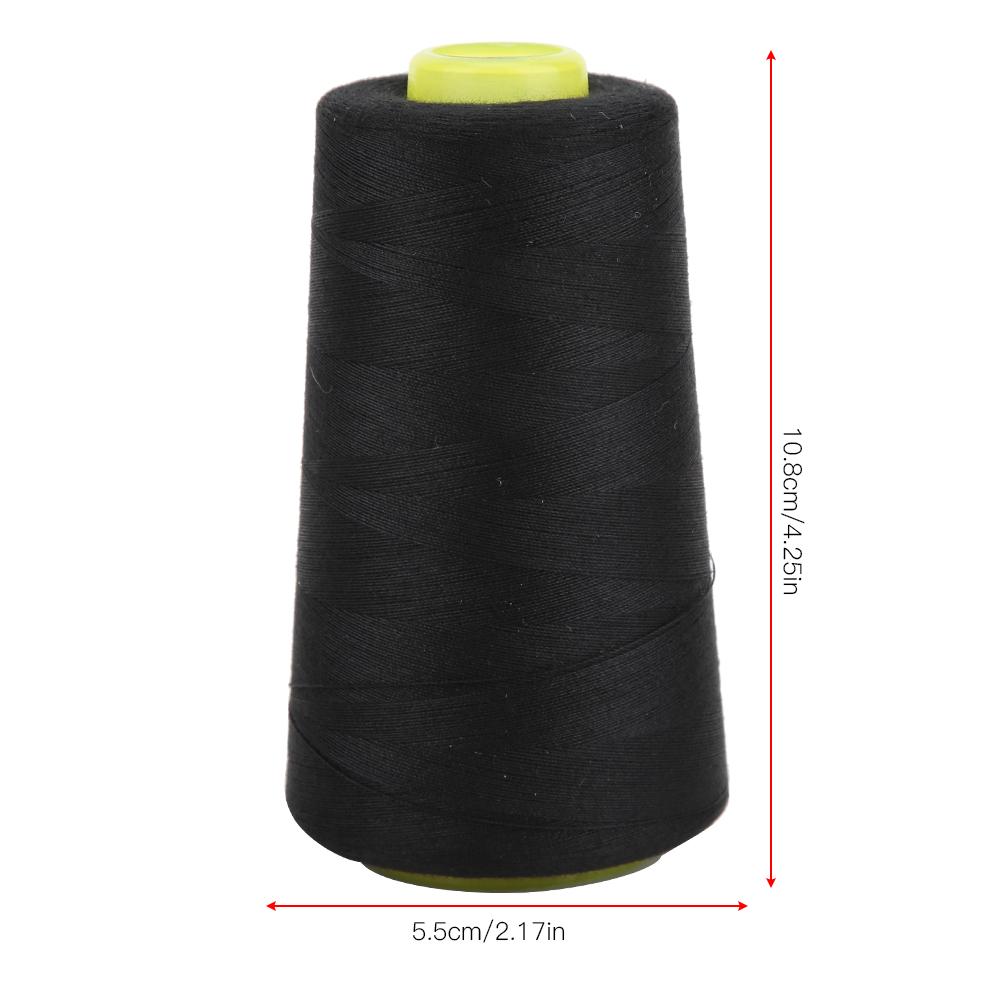 4PCS High Grade Polyester Thrd Sewing NaMachine Accessories Needle Thrd 3000 Yards for Clothes(Black )