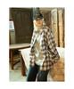 Saendeusaundeu (Unisex) Big Check Oversized Shirt Wine