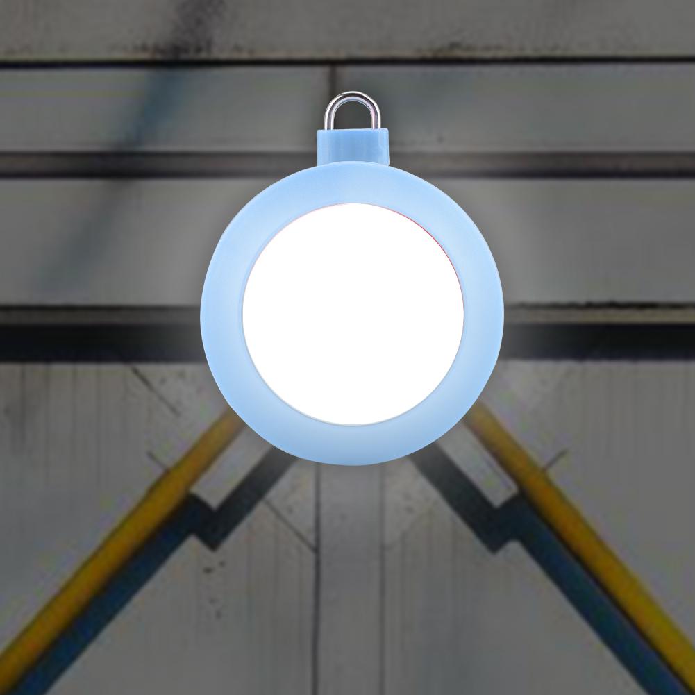 Mini COB LED Super Bright Round Camping Lights Outdoor Night Lamp with Hook((Blue)