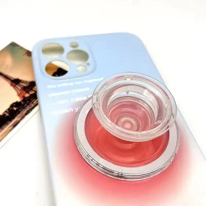 Magnetic Safe Ring Finger Expanding Stand Folding Mobile Phone Grip Holder Socket Pocket Support for iPhone Mac Samsung Xiaomi