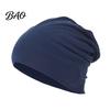 Lightweight Daily Commuting Hat Slouchy Hip-Hop Hat, Solid Color Soft Chemo Headwear, Breathable Street Style Pile for Face Slimming Cancer Cap Women