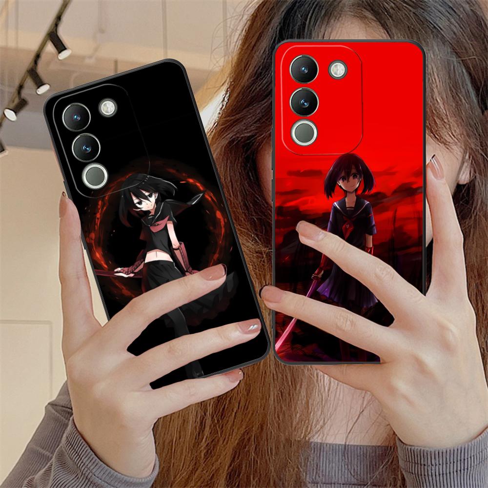 Akame Kurome Matte TPU Handyhülle für VIVO V60 V50 V40 V30 V29 V27 V25 V23 Pro Lite 5G Bunte Druckabdeckung