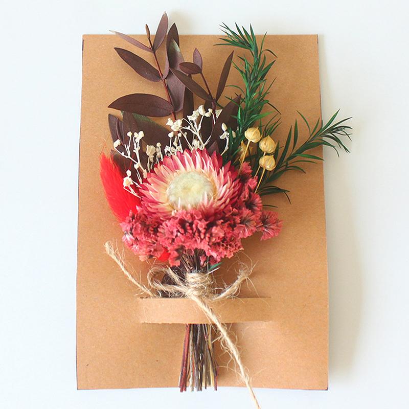 1 Buquê Mini de Flores Secas Naturais Boutonnieres para Madrinhas Decoração de Natal Casamento Dia dos Namorados Materiais Florais DIY