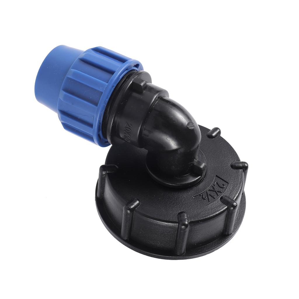 IBC Water Tank Pipe Joints S60 Coarse Threaded Cap 60mm Female Thread To 20 25 32MM Elbow Outlet Tap Adapter
